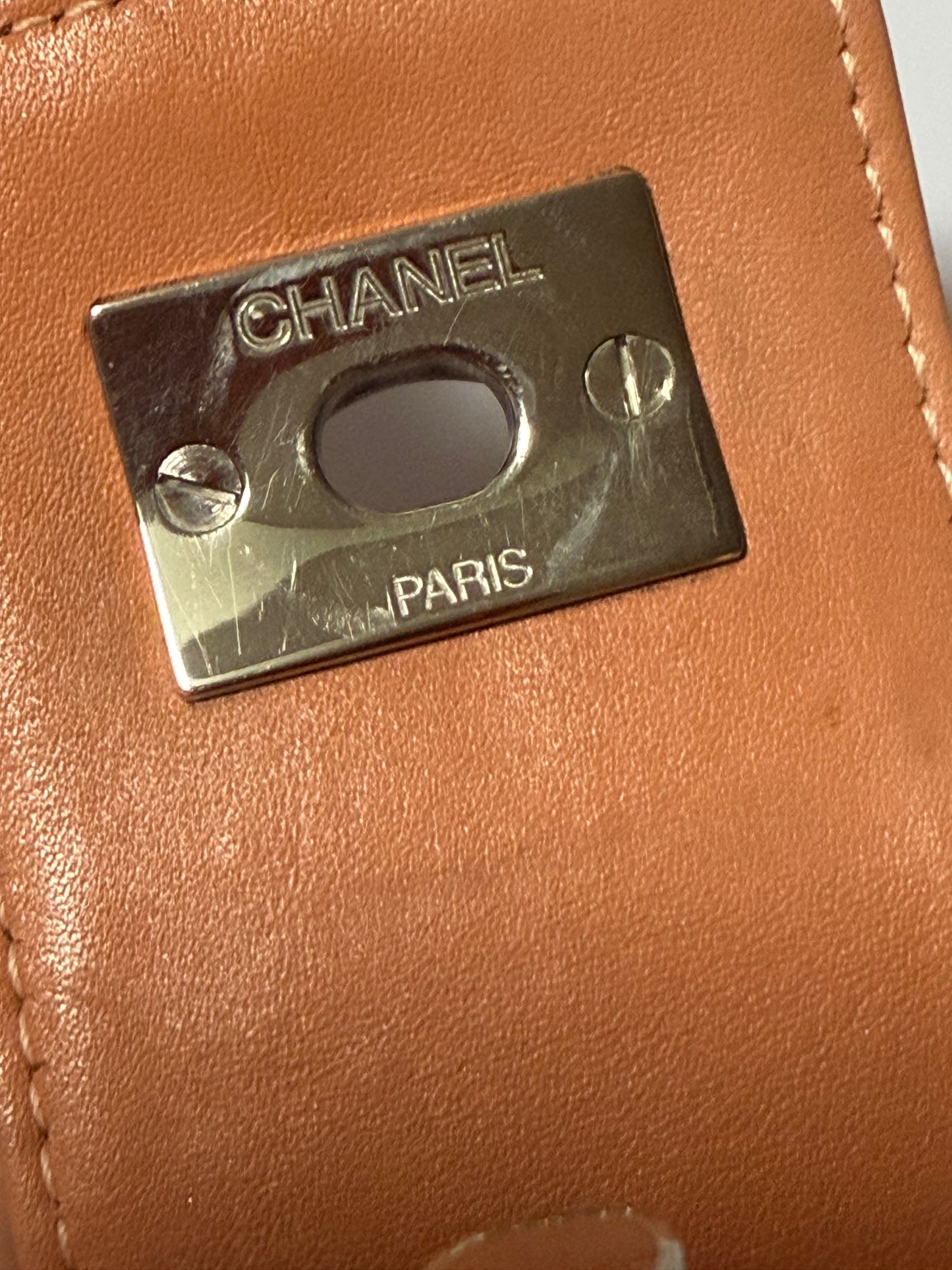 Chanel Leather Pink CC Wrap Bracelet