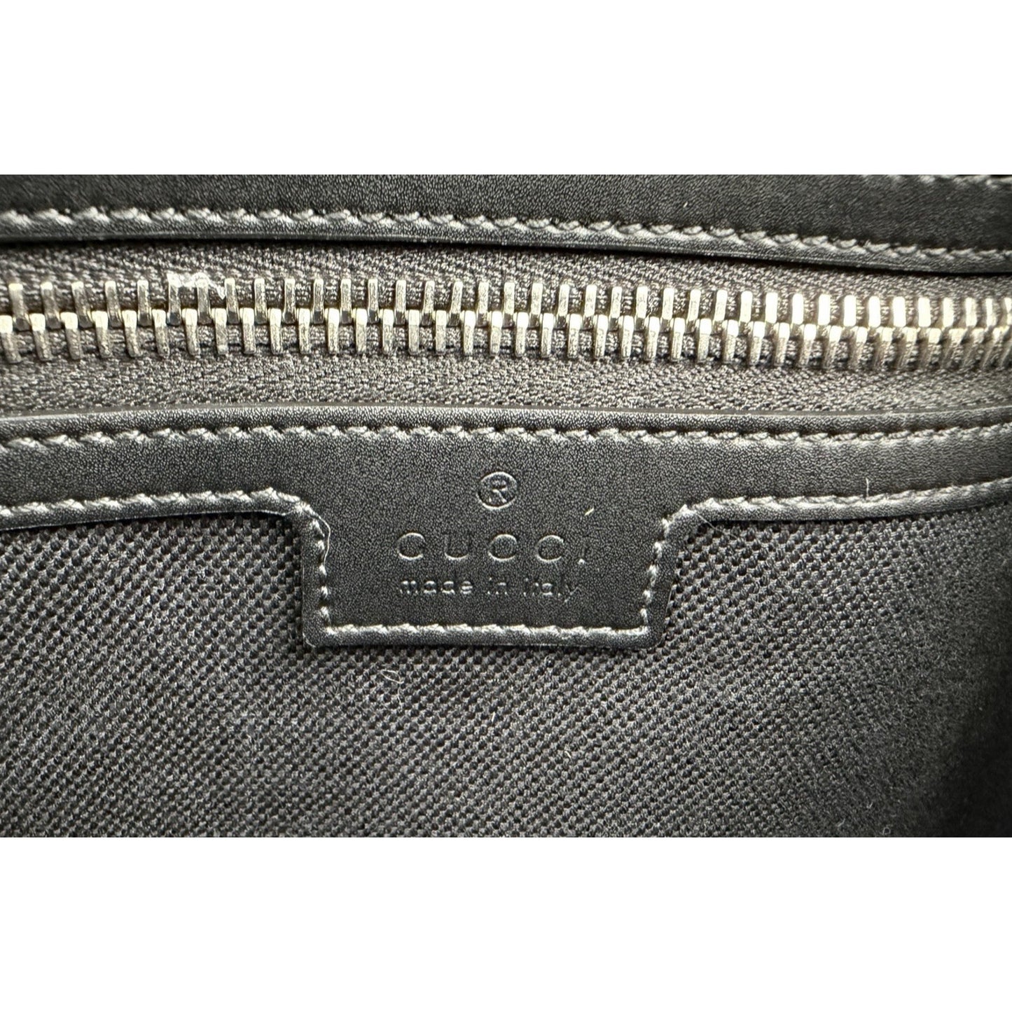 Gucci GG Black Medium Duffle Bag with Leather Trim