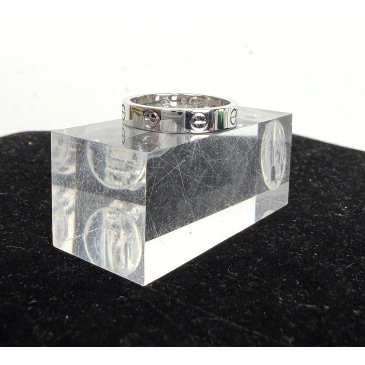 Cartier Love Ring 18K White Gold with Diamond Size 7.5 (56)
