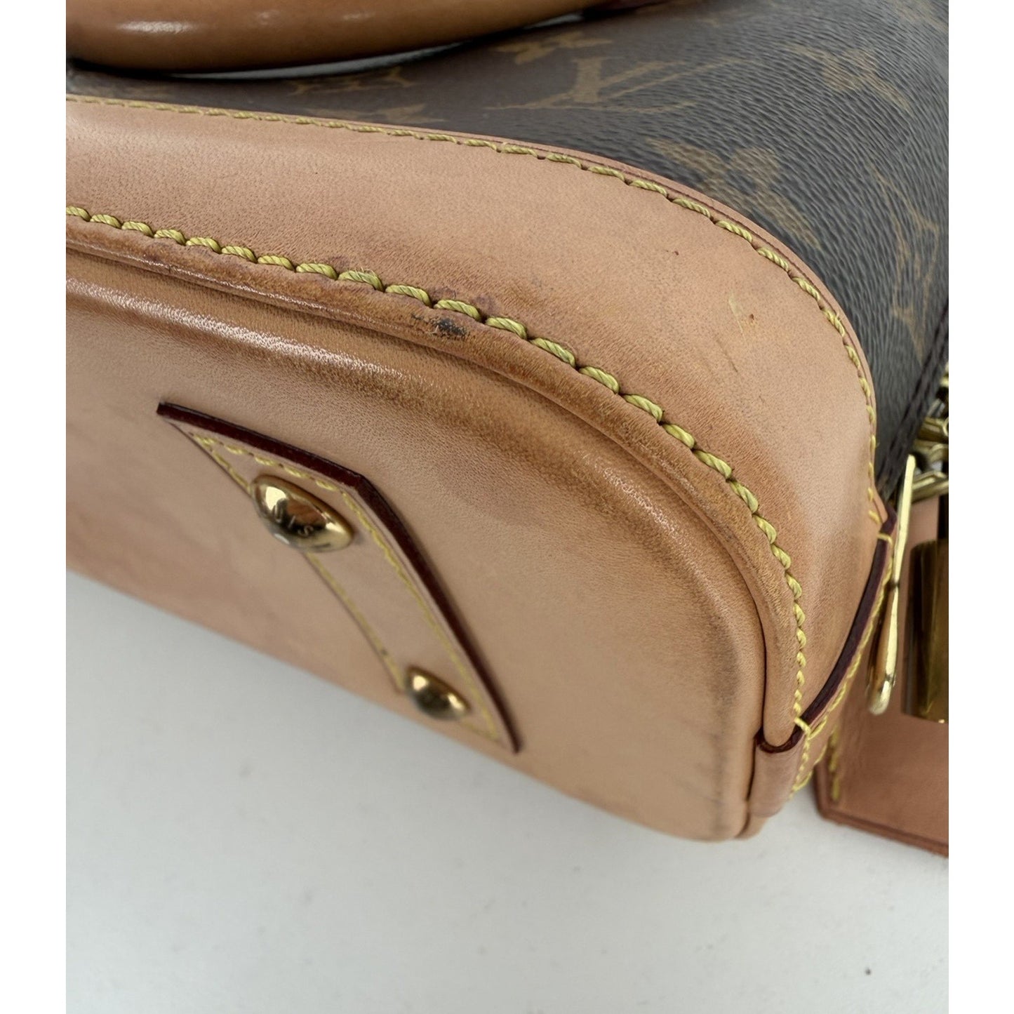Louis Vuitton Alma BB Top Handle Bag in Brown LV Monogram Coated Canvas 2020 S
