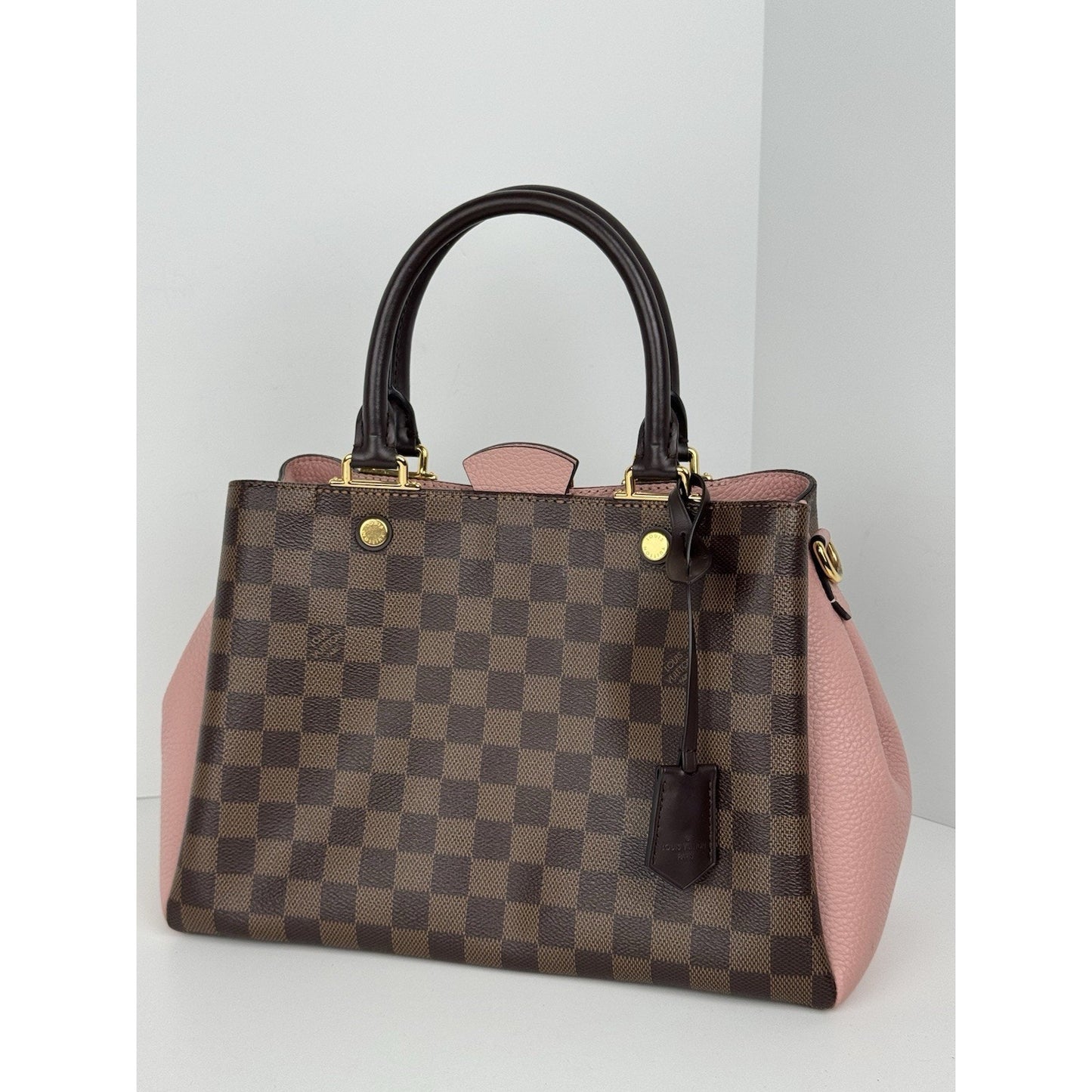 Louis Vuitton Damier Ebene Taurillon Brittany Magnolia Handbag