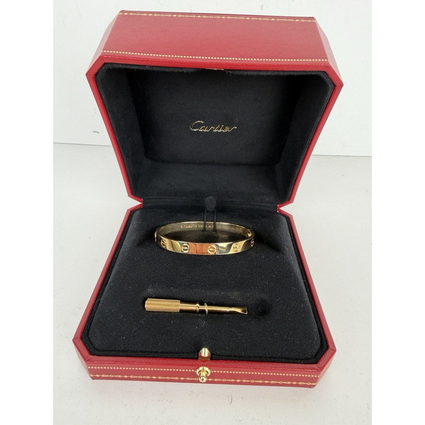 Cartier Love Bracelet Classic Model in 18k Yellow Gold Size 16