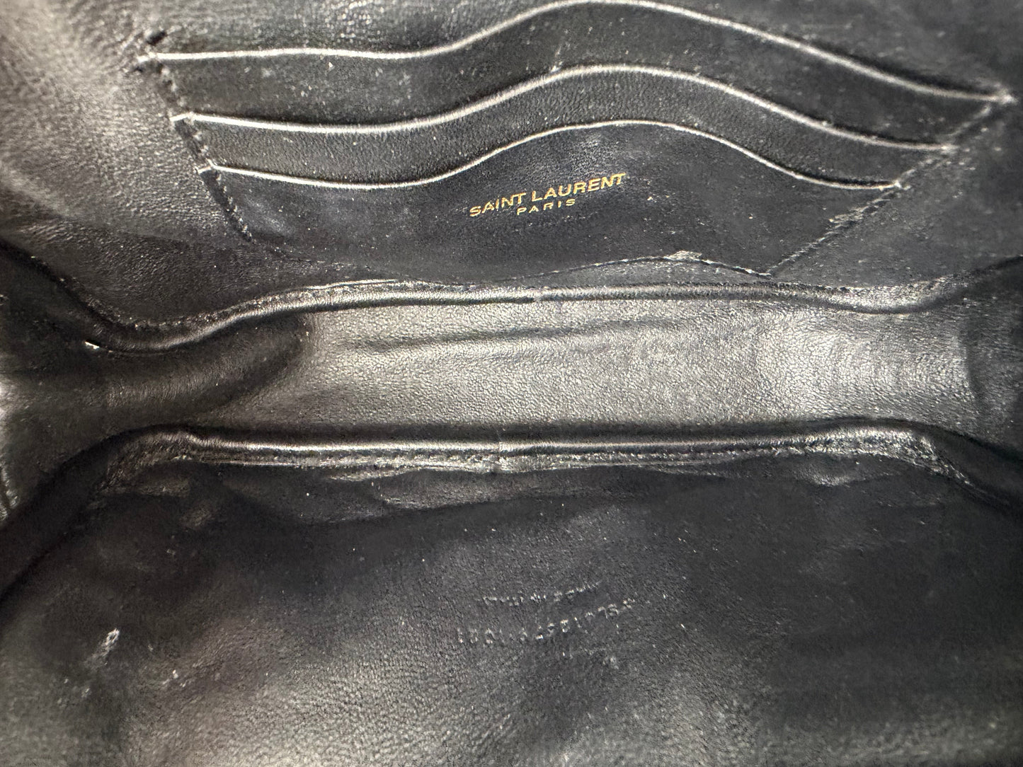 Saint Laurent Lou Camera Bag Mini in Black Grain De Poudre Leather YS-11