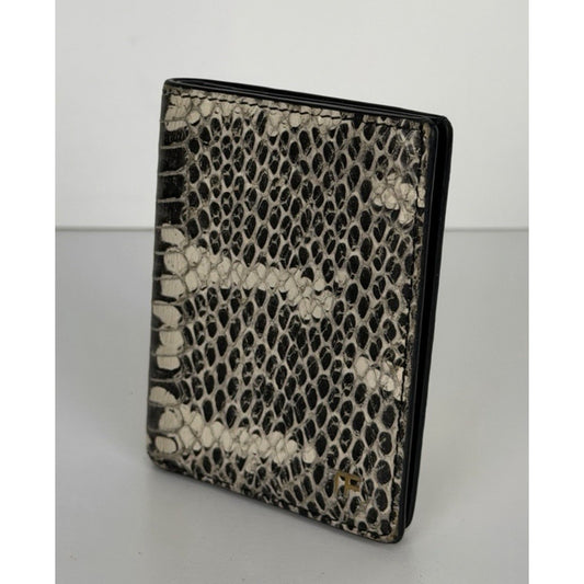 Tom Ford Men's Snake Print Bifold Wallet in Leather