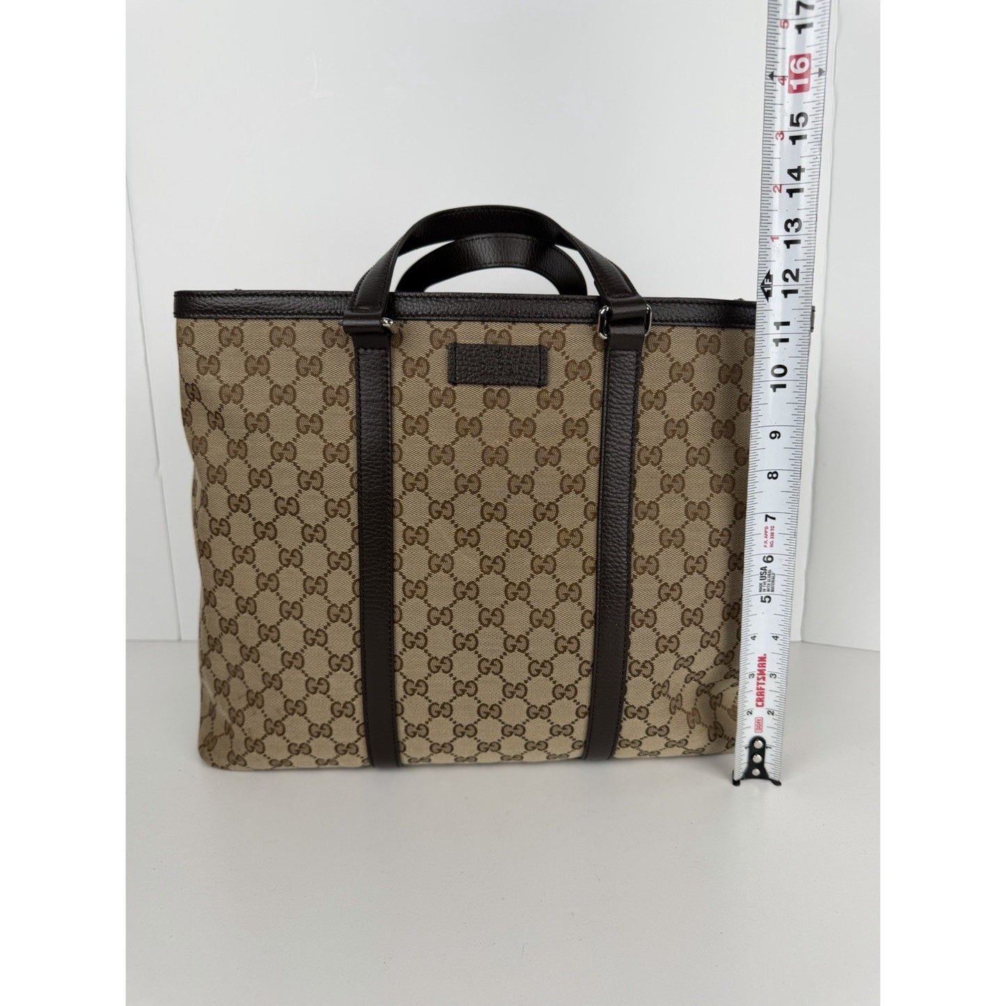 Gucci Joy Tote Bag Large in Brown GG Supreme Monogram Canvas S