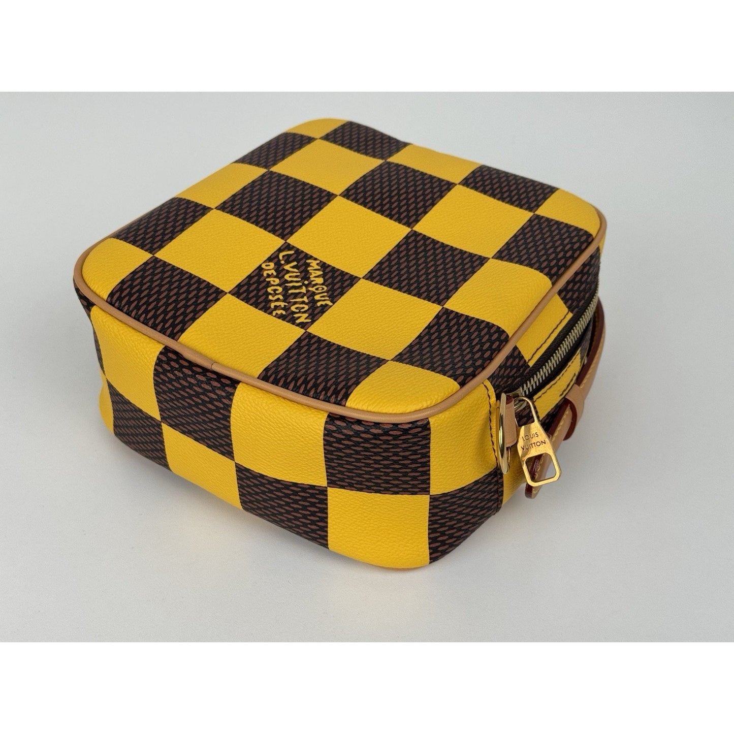 Louis Vuitton Damier Pop Chess Messenger Jaune Mat Yellow Bag