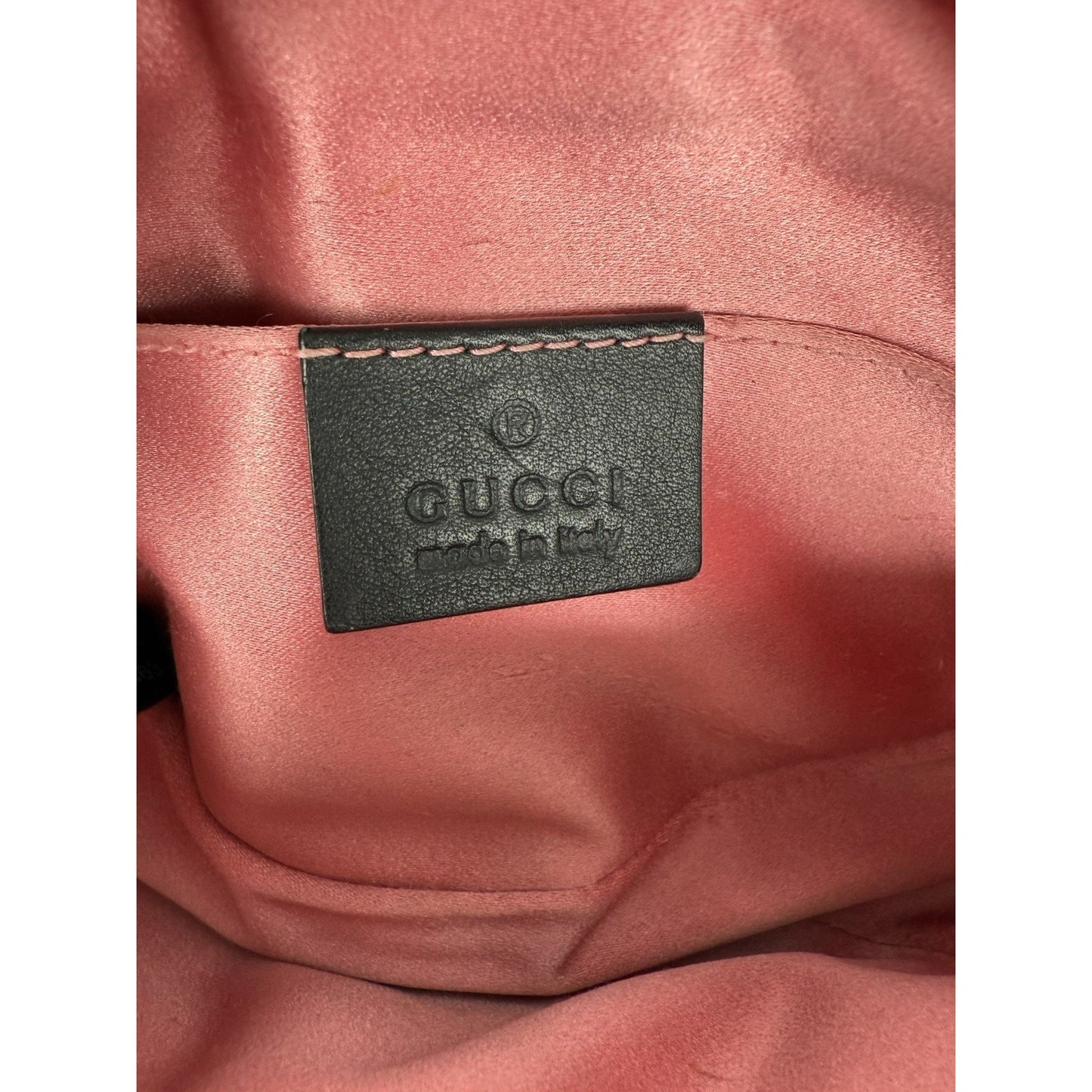 Gucci GG Marmont Oval Black Velvet Belt Bag