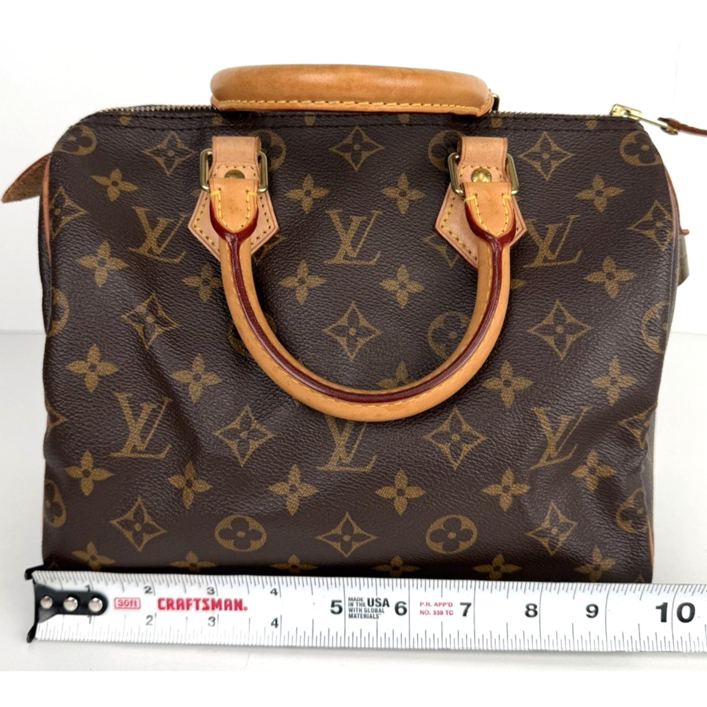 Louis Vuitton Speedy 25 Bag in Brown Coated Canvas Monogram 2019 E-1