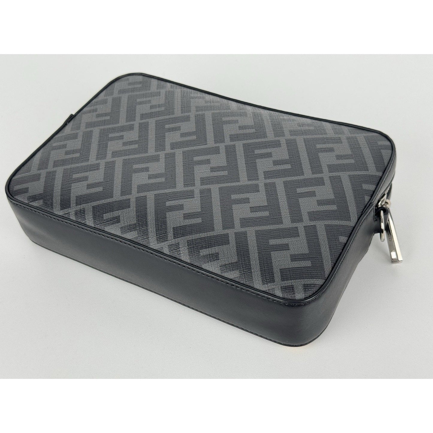 Fendi Diagonal Zucca Multicolor Camera Bag with Silver Hardware S09
