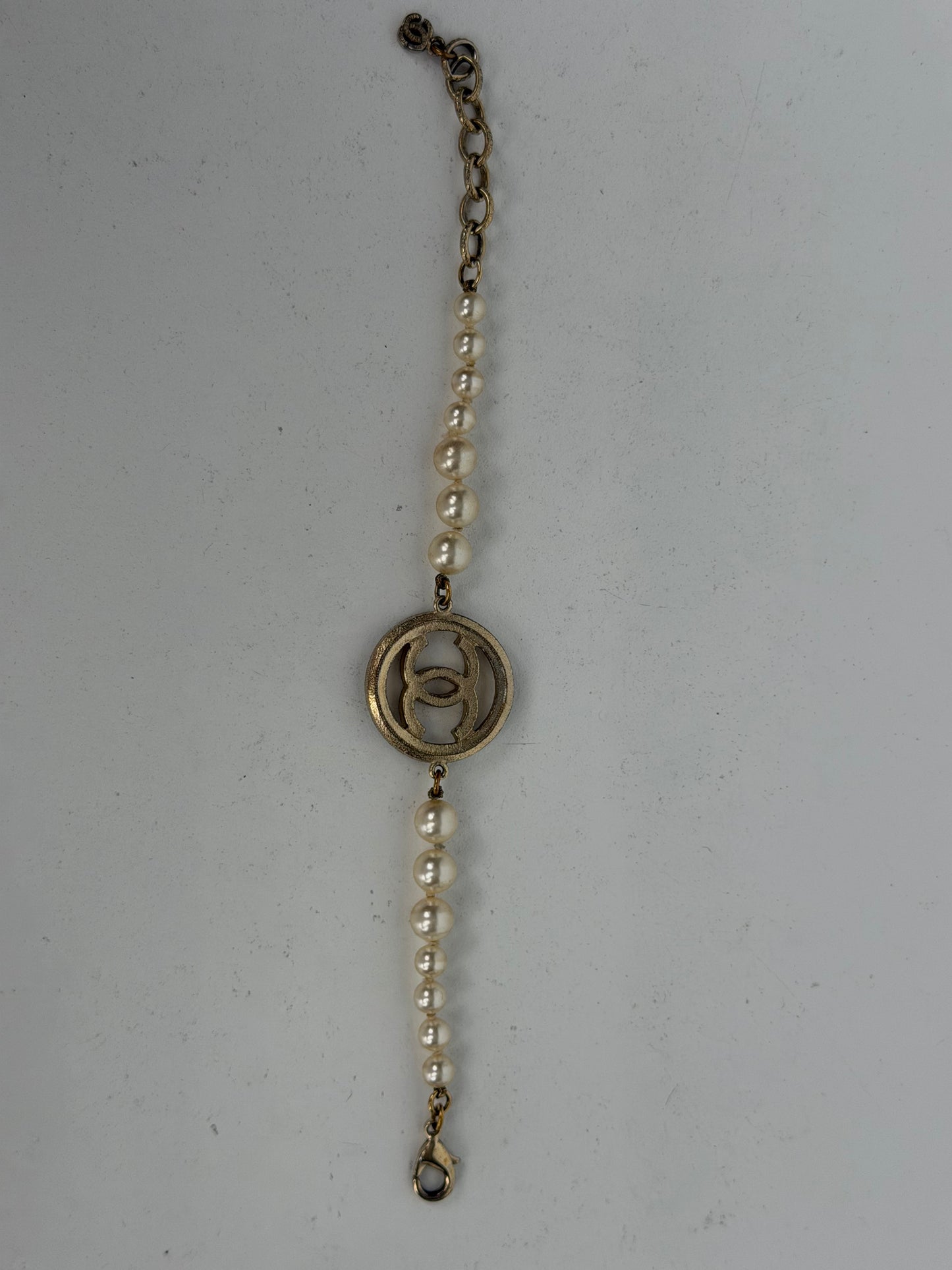 Chanel Pearl CC Bracelet Faux Pearls