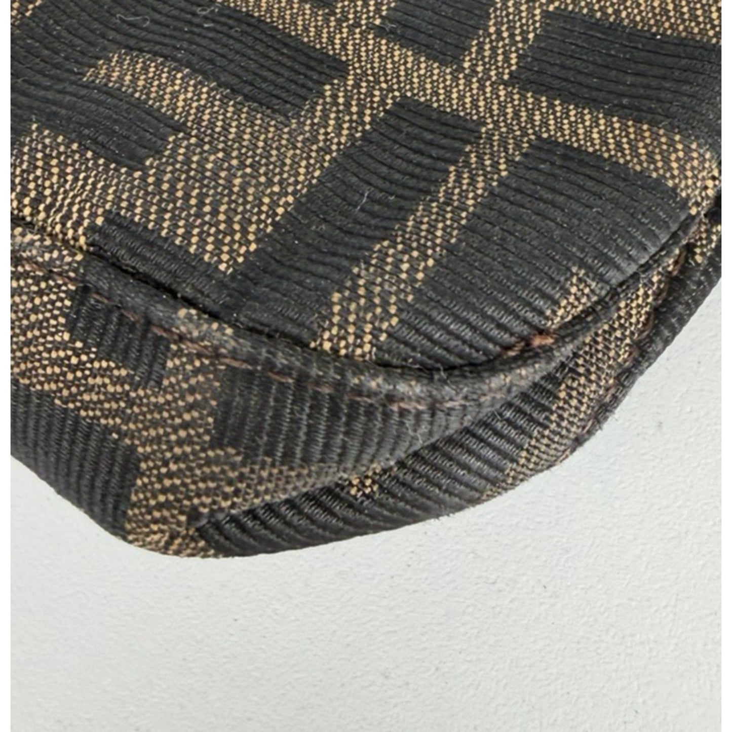 Fendi Zucca Mini Mamma Baguette Shoulder Bag in Brown FF Logo Canvas S