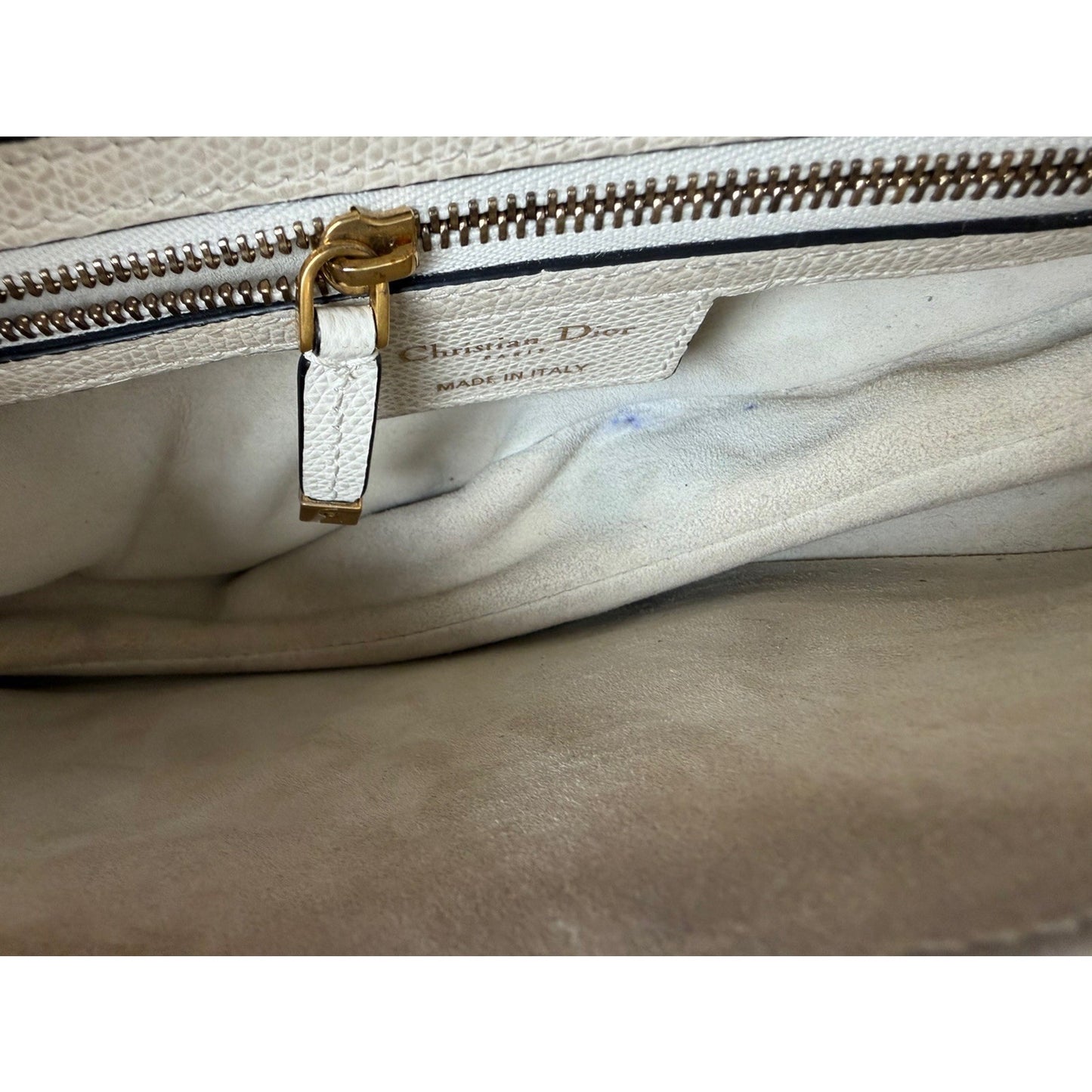Christian Dior Saddle Bag in Latte Grained Calfskin Leather 2019 B-4
