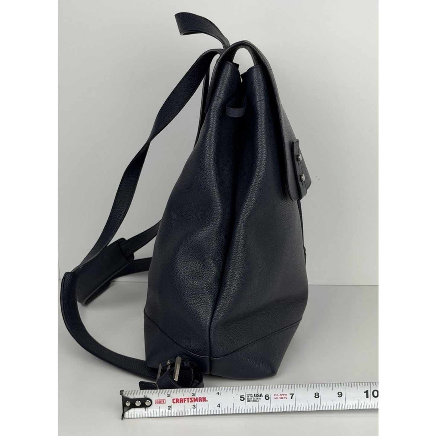 Saint Laurent Backpack Sac de Jour Grained Navy Calfskin Leather