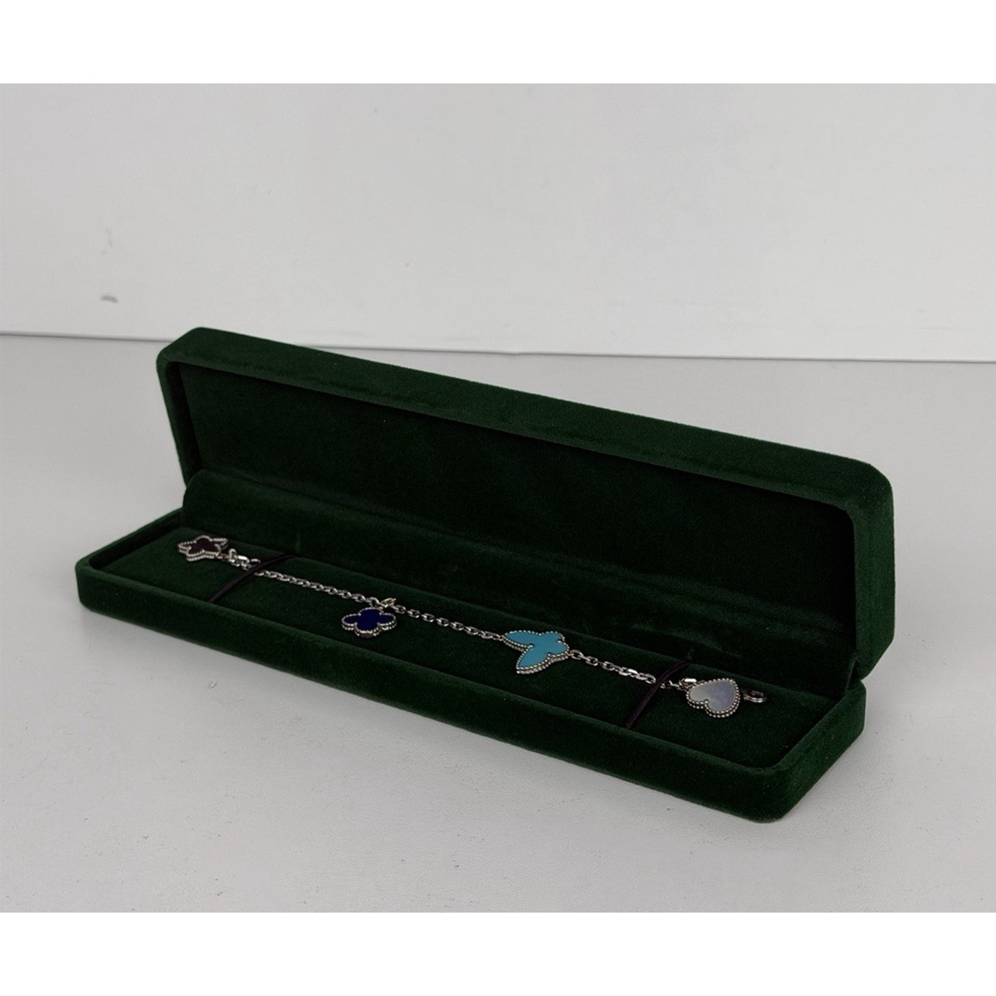 Van Cleef & Arpels Lucky Alhambra 4 Motifs Bracelet 18k White Gold