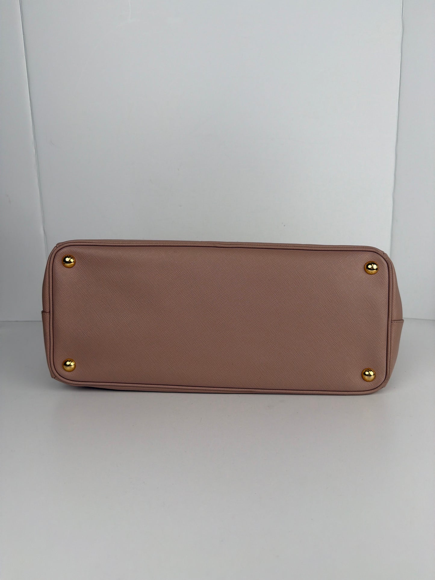 Prada Saffiano Leather Satchel Bag Beige