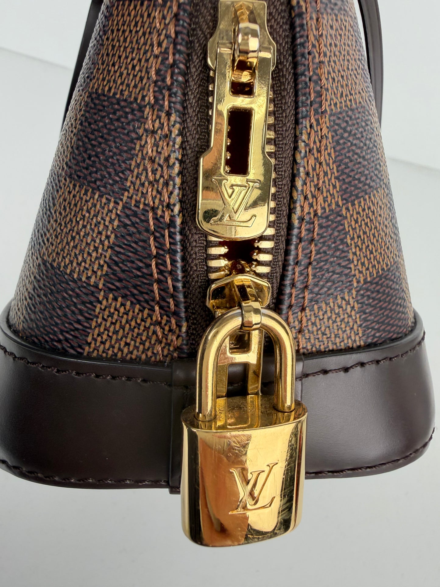 Louis Vuitton Alma BB Bag in Damier Ebene Coated Canvas NFC C-9