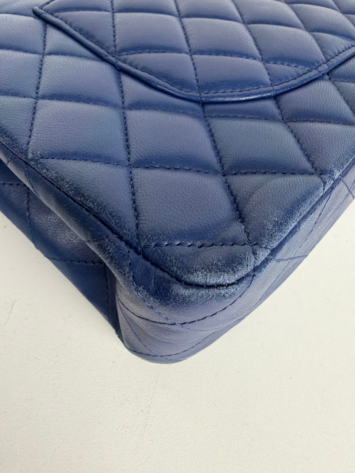 Chanel Classic Double Flap Small Bag in Blue Quilted Lambskin 2017