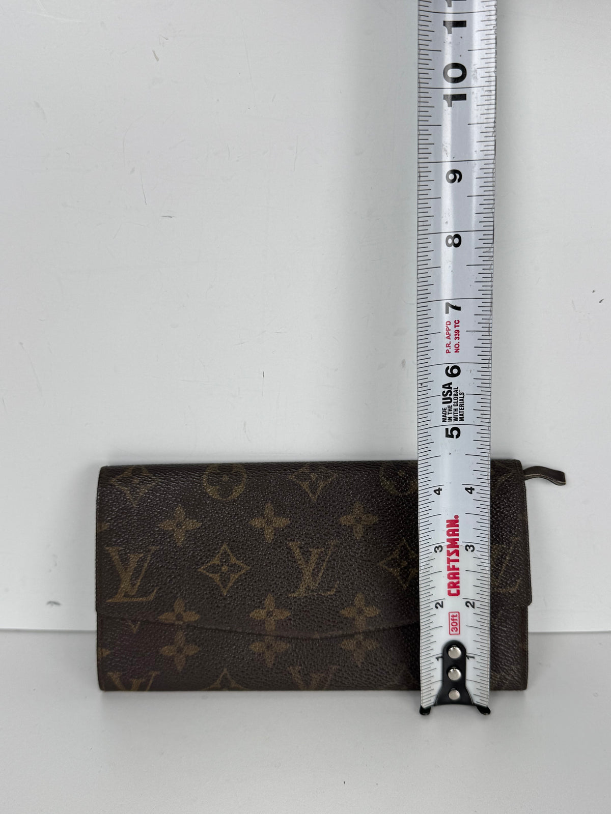 Louis Vuitton Long Wallet in Brown Monogram Coated Canvas Vintage K1