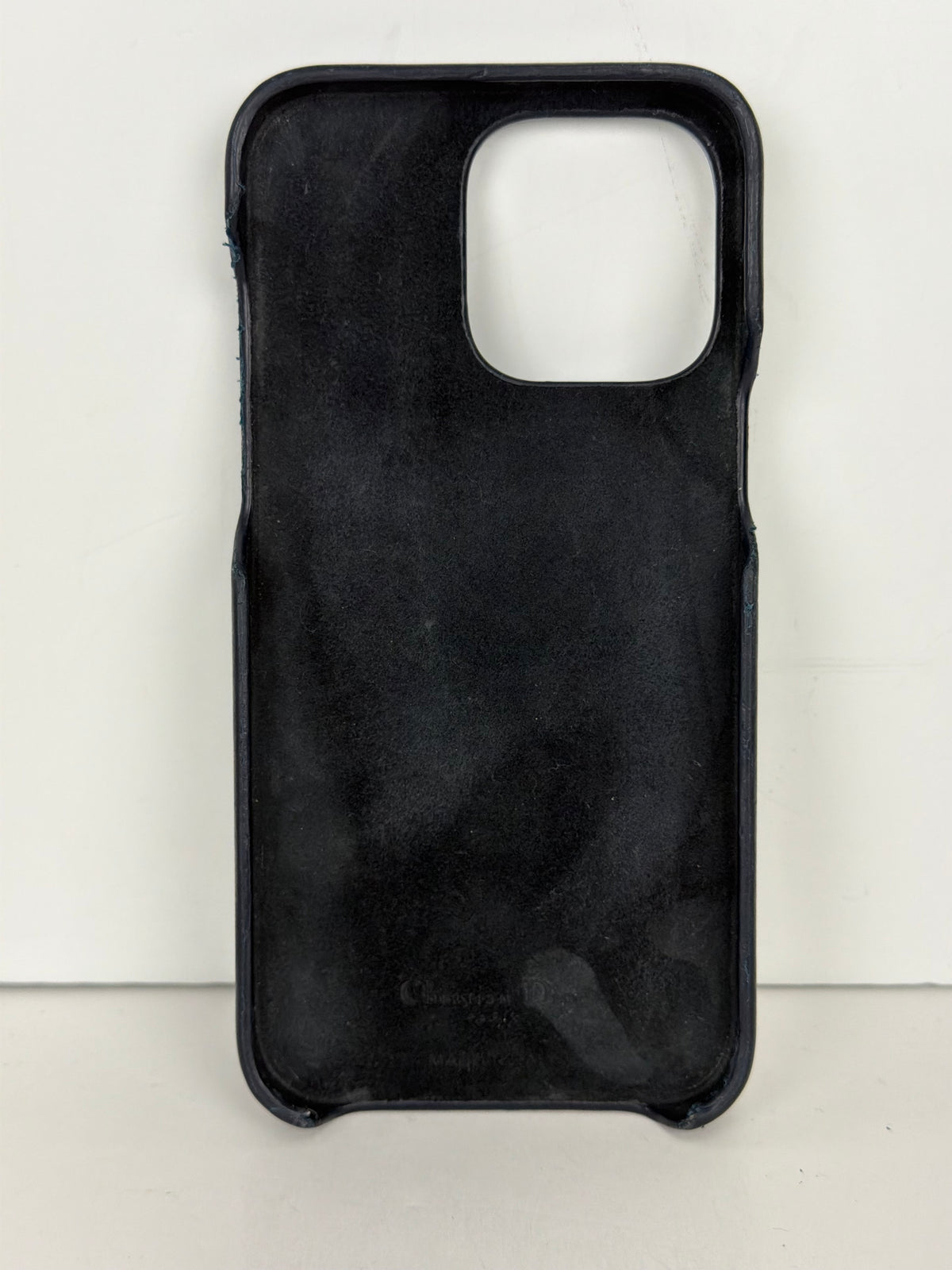 Christian Dior Saddle iPhone Case in Blue Oblique Jacquard Canvas Y