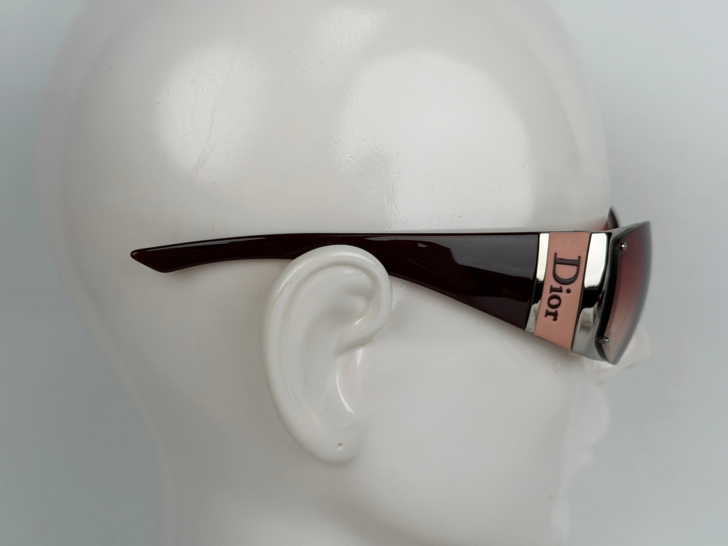 Christian Dior Subdior Sunglasses Vintage in Burgundy Frame with Red Ombre Lenses YK-3