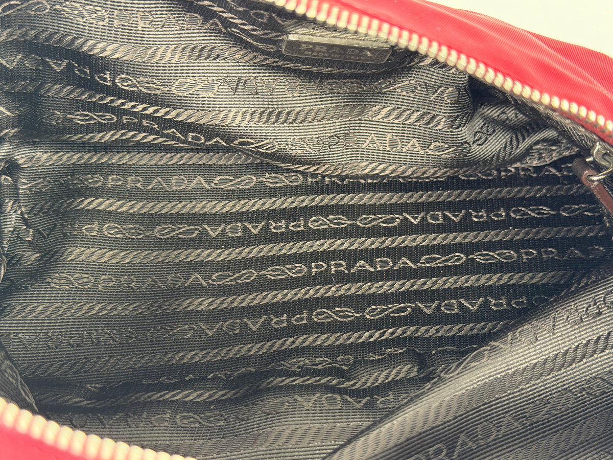 Prada Tessuto Mini Nylon Hobo Shoulder Bag