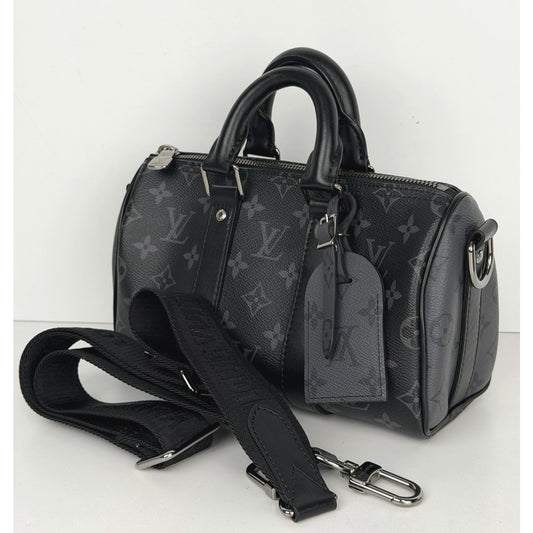 Louis Vuitton Keepall Bandouliere 25 in Monogram Eclipse Coated Canvas NFC U1