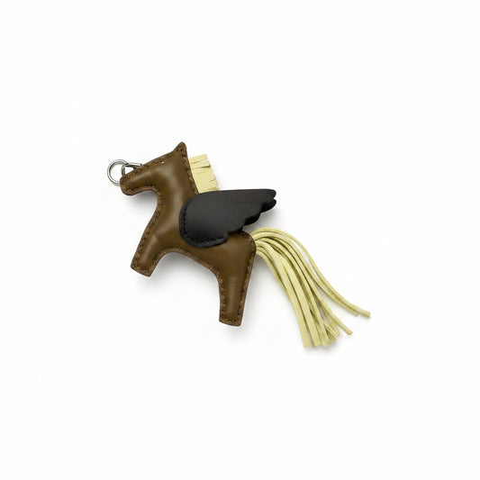 Hermes Rodeo Pegase PM Bag Charm in Brown Leather