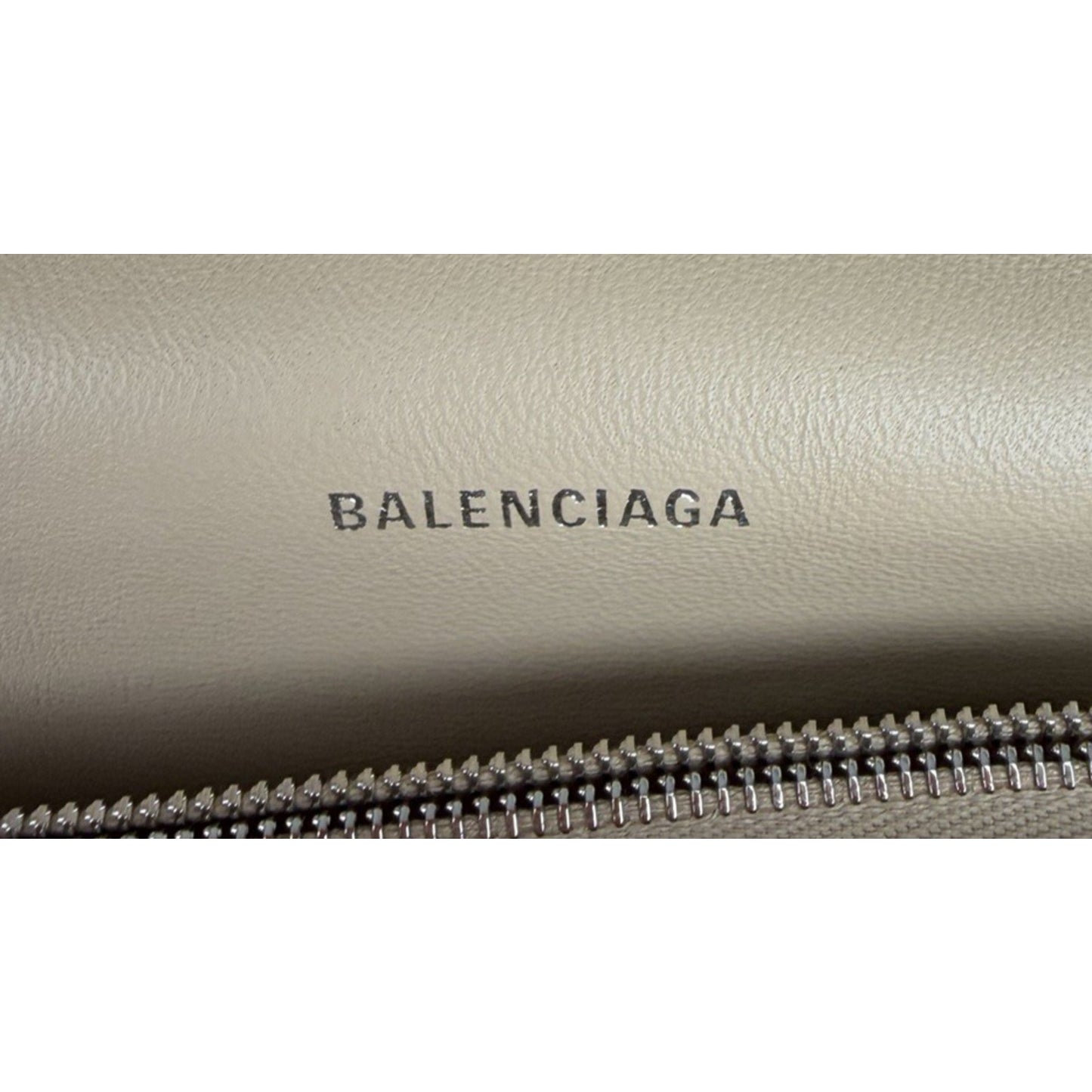 Balenciaga Large Crush Quilted Leather Chain Shoulder Bag in Light Taupe B3