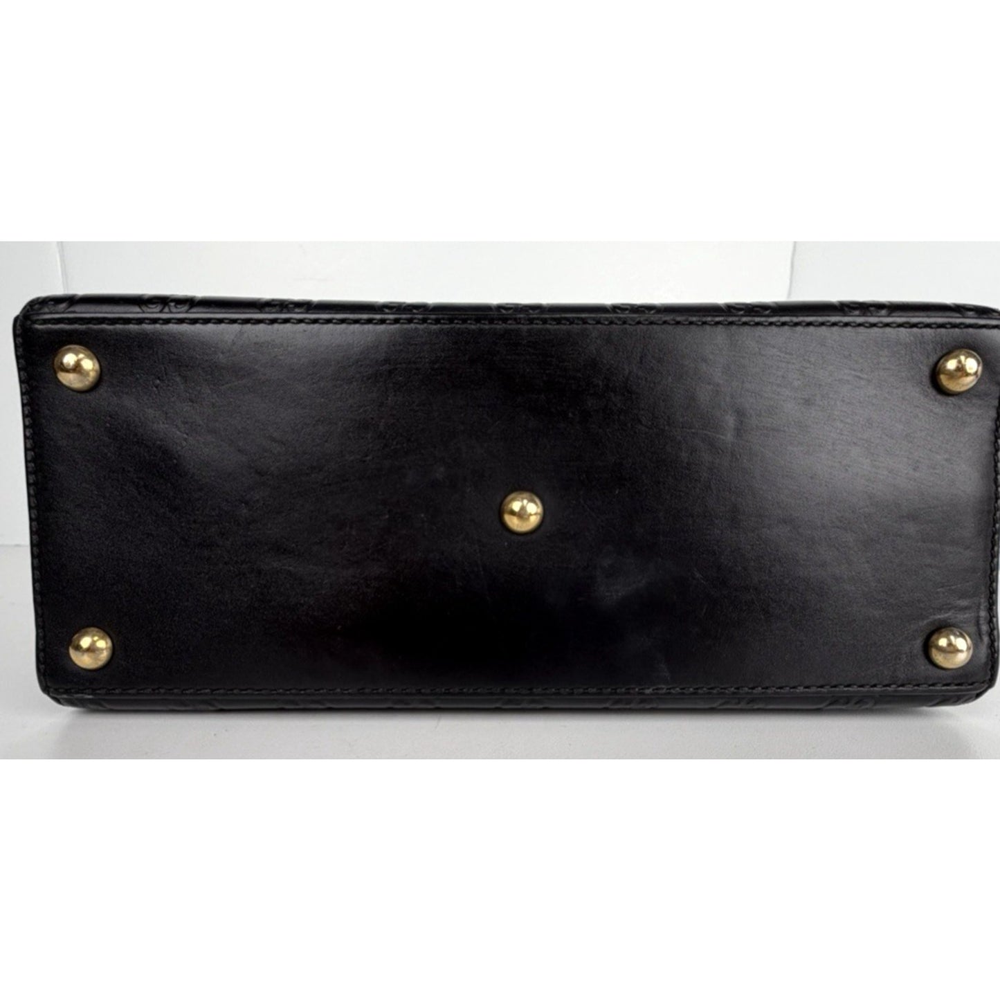 Gucci Padlock Small Bag in Black Embossed GG Leather Top Handle S
