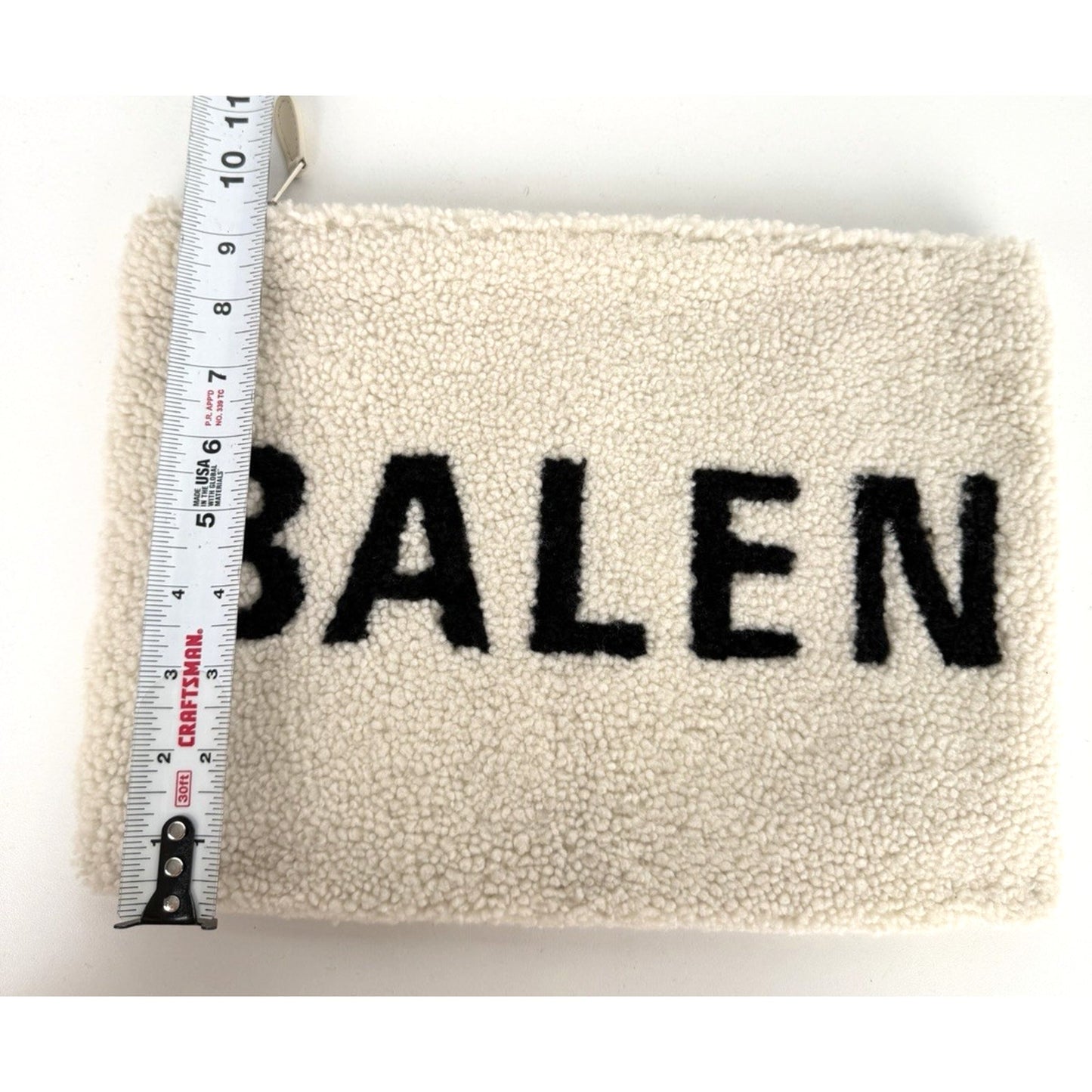 Balenciaga Shearling Pouch Clutch in White Color Silver HW S06