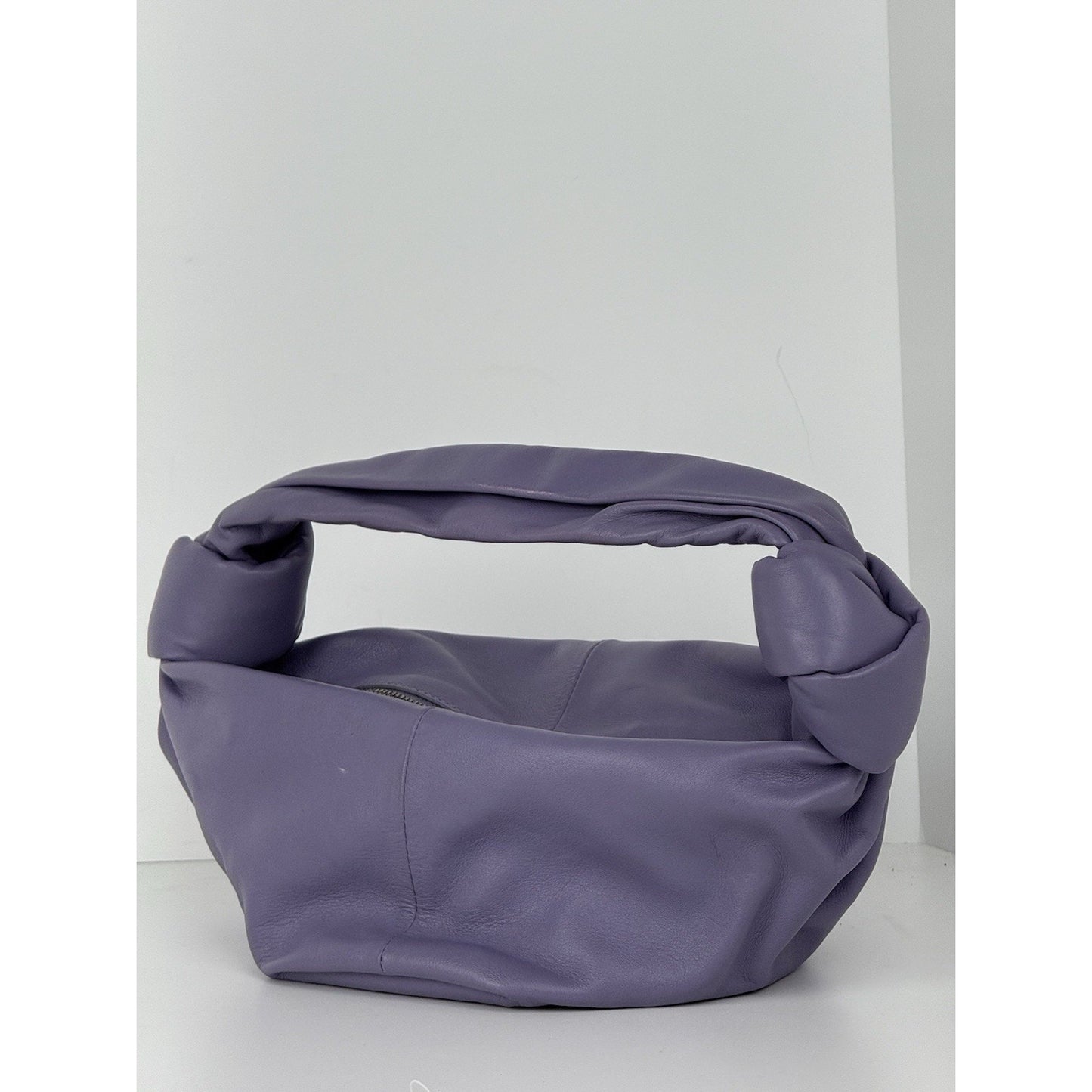 Bottega Veneta Mini Double Knot Purple Leather