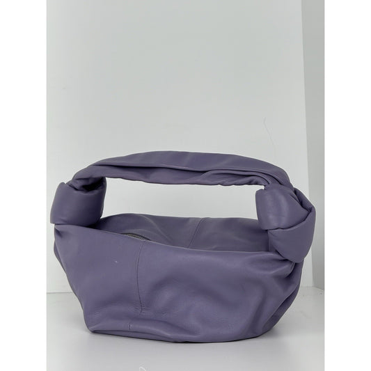 Bottega Veneta Mini Double Knot Purple Leather
