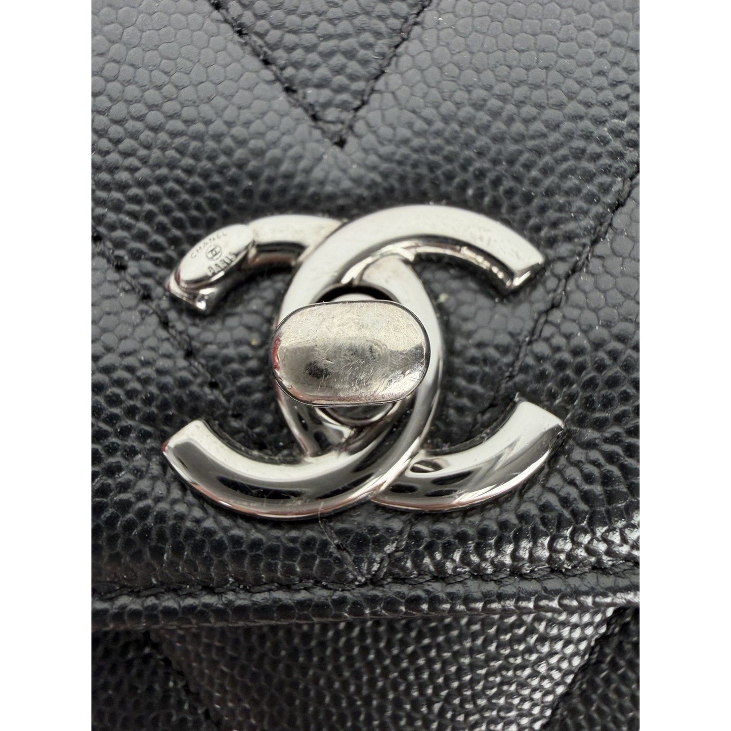 Chanel Coco Top Handle Bag XS With Chain Strap in Black Caviar Leather 2019 E-1