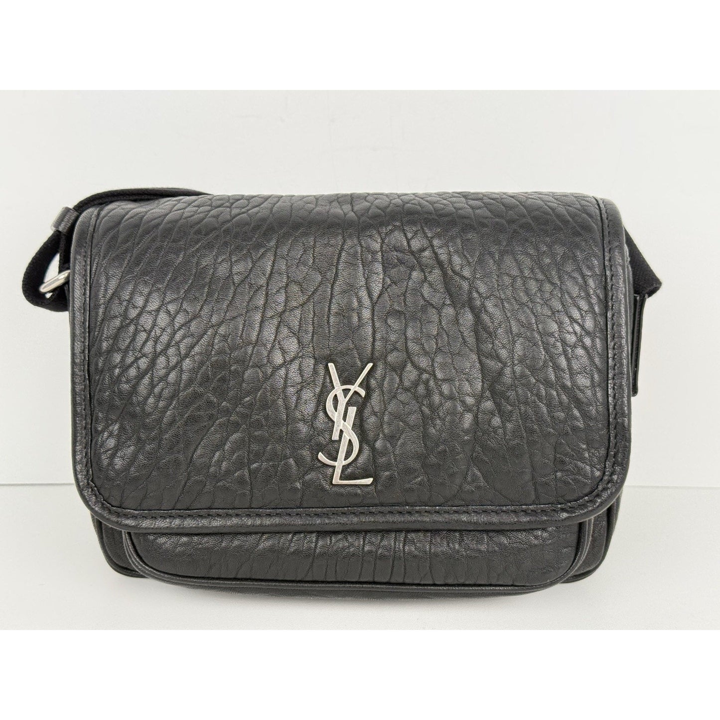 Saint Laurent Niki Messenger Bag Black with Silver Hardware B-2