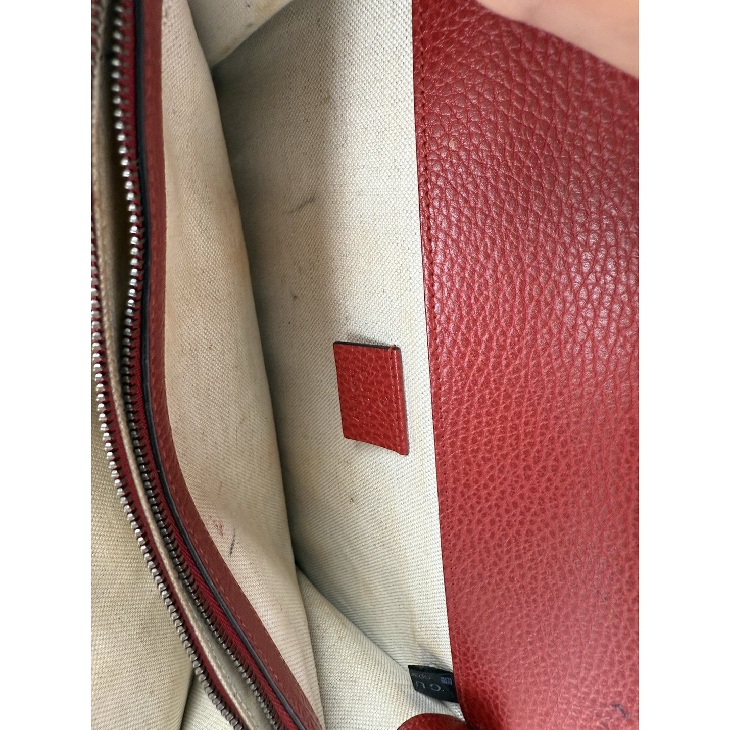 Gucci Dionysus Small Chain Strap Women's Shoulder Bag in Red Leather