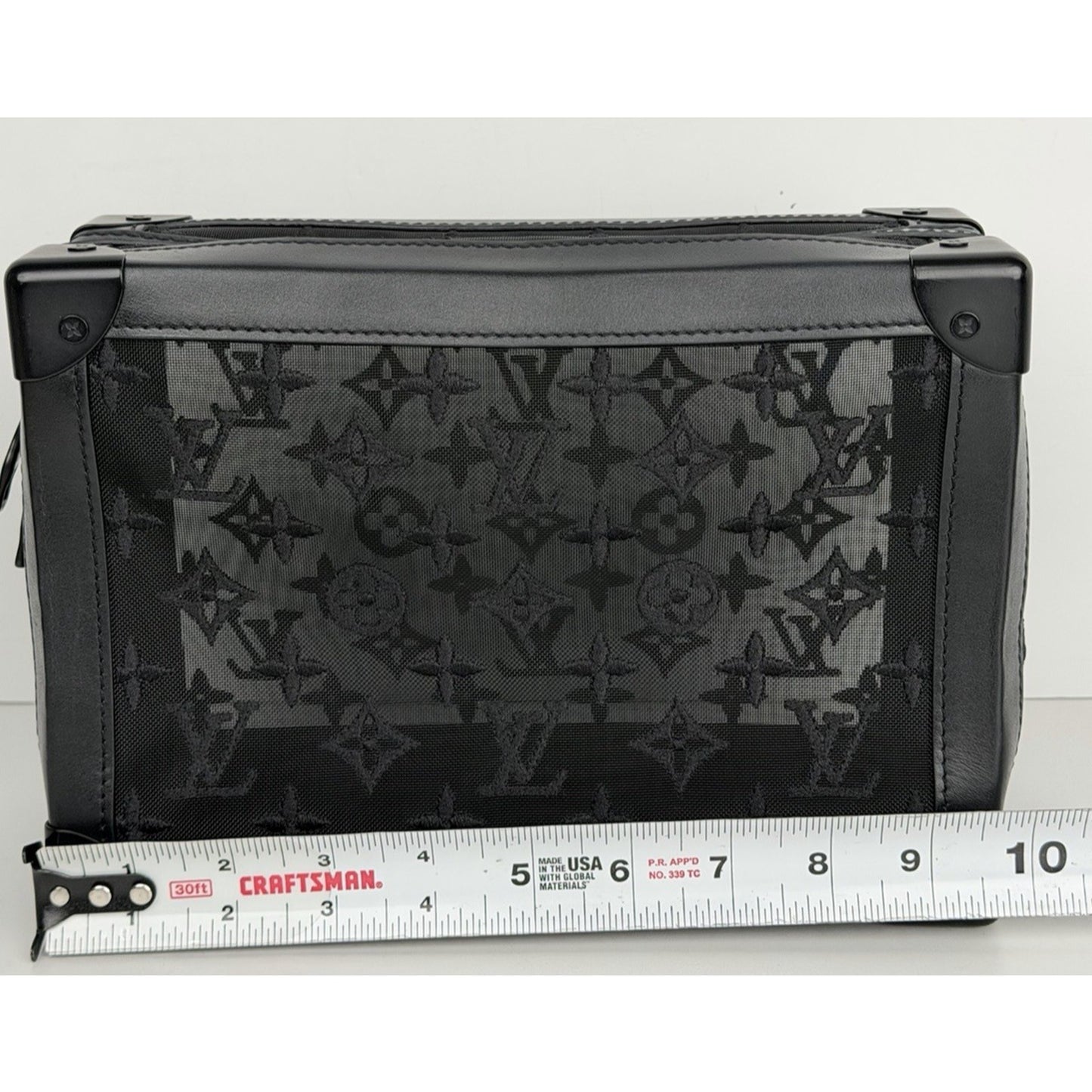 Louis Vuitton Monogram See Through Soft Trunk Shoulder Bag in Black Mesh 2019