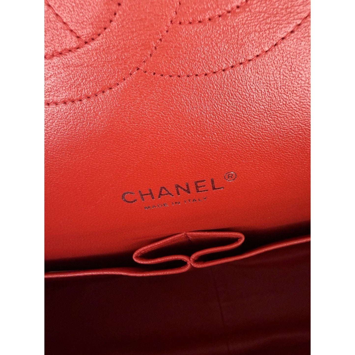 Chanel Classic Double Flap Maxi Bag in Orange Red Quilted Leather 2011 C8