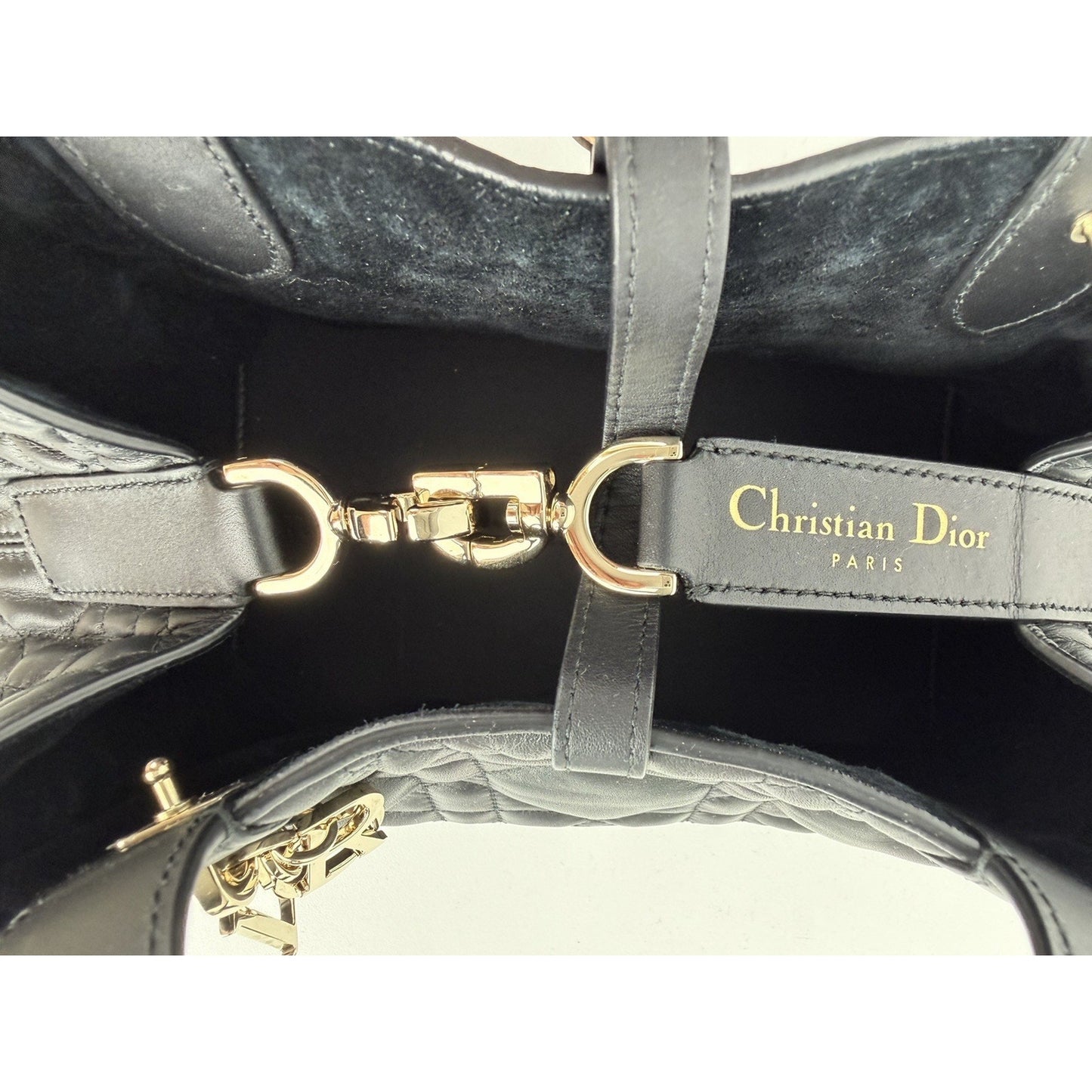 Christian Dior Toujours Bag Small in Black Cannage Leather 2024 B-4