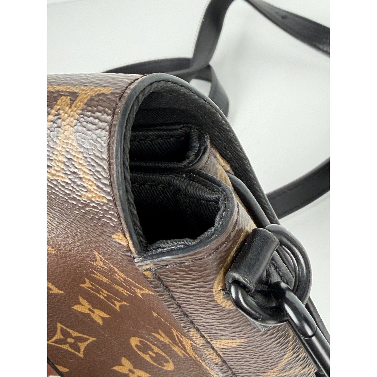 Louis Vuitton Crossbody S Lock Brown Monogram Coated Canvas NFC D5