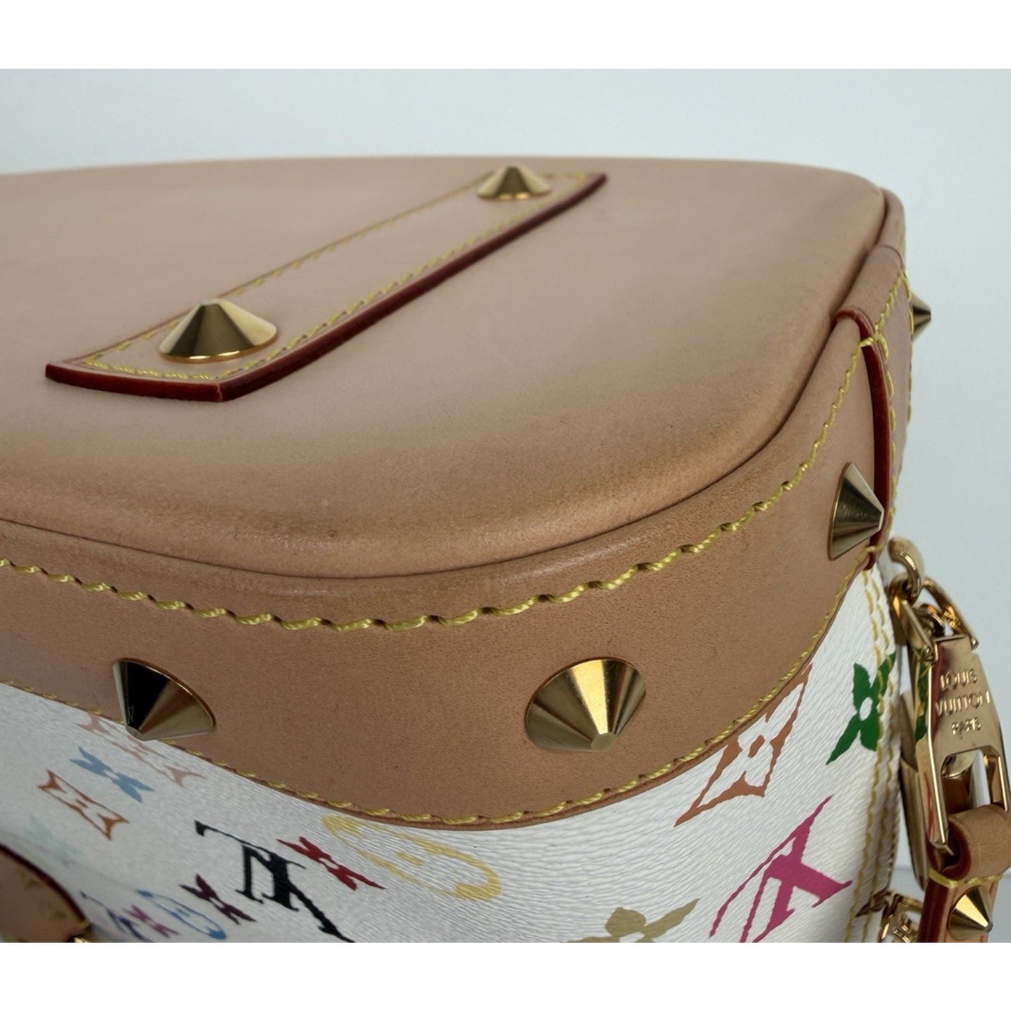 Louis Vuitton Alma PM Satchel Bag in White Monogram Multicolore Canvas 2011 D2