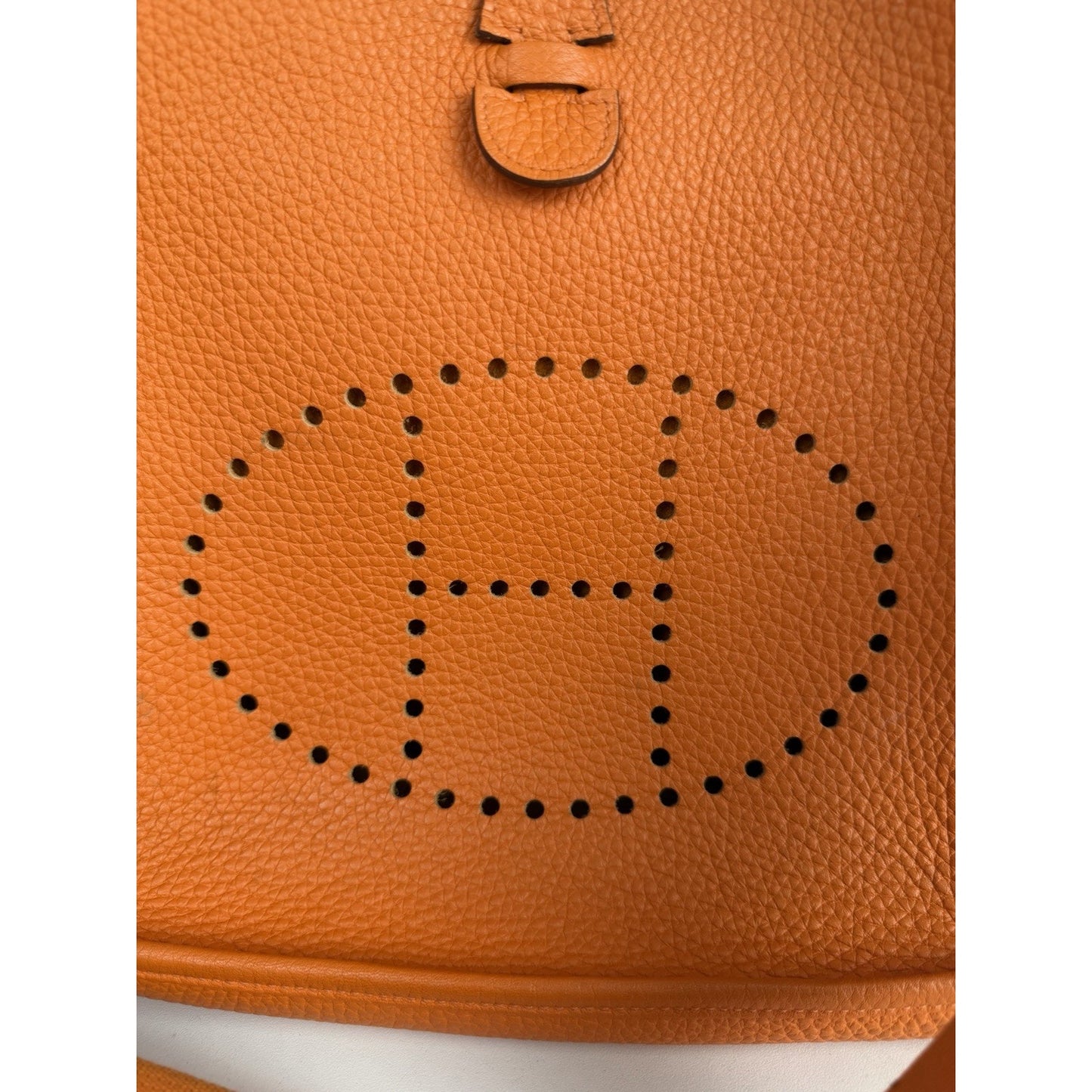 Hermes Evelyne III Crossbody Bag 29 Orange Taurillon Clemence Leather R-1 2010