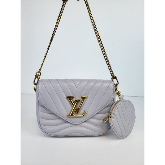 Louis Vuitton Calfskin New Wave Multi Pochette Gray