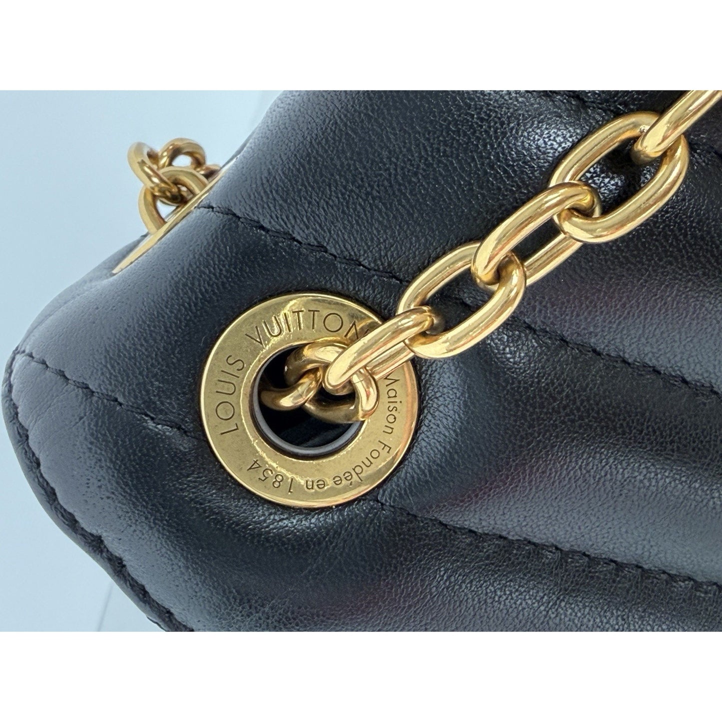 Louis Vuitton New Wave Chain Strap Quited Leather PM Women's Shoulder Bag