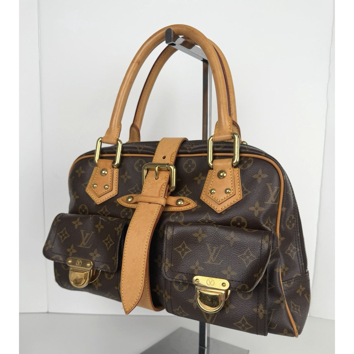 Louis Vuitton Vintage Manhattan Bag GM in Brown Monogram Coated Canvas 2005 S