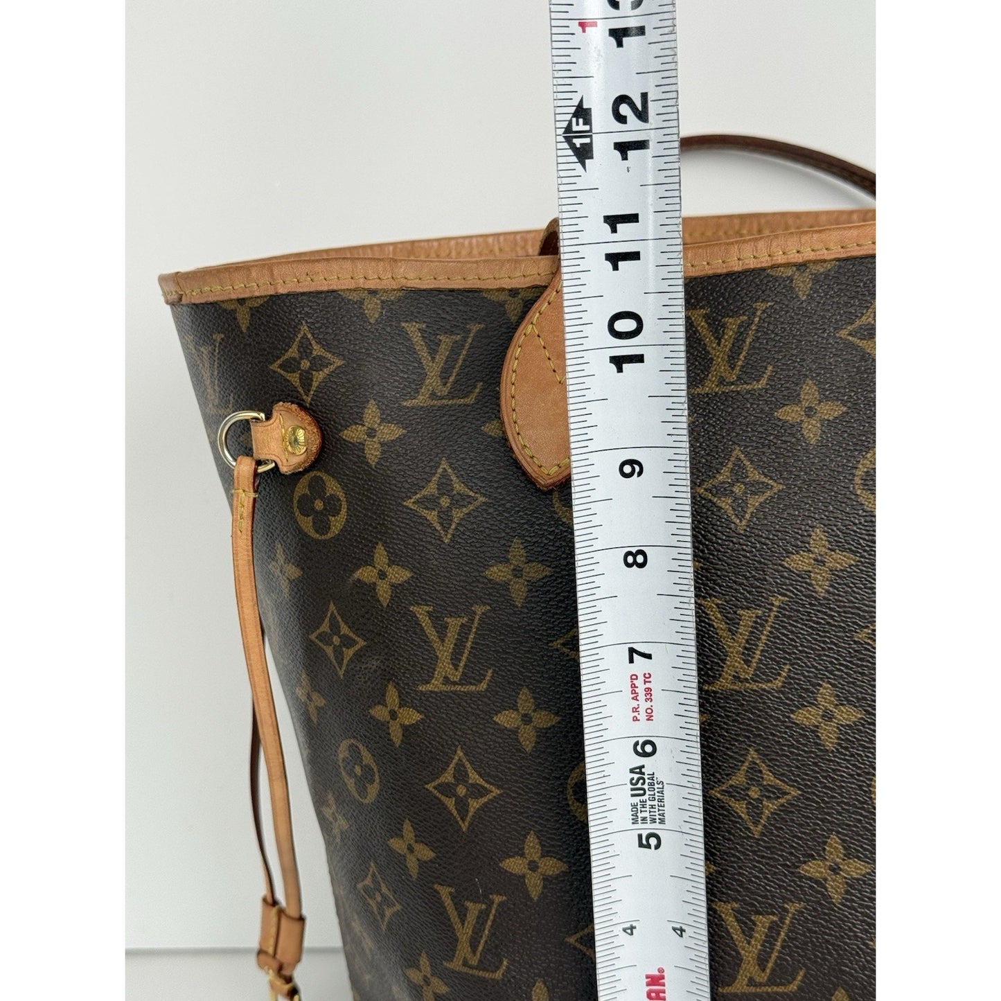 Louis Vuitton Monogram Neverfull MM Tote Bag Brown Canvas