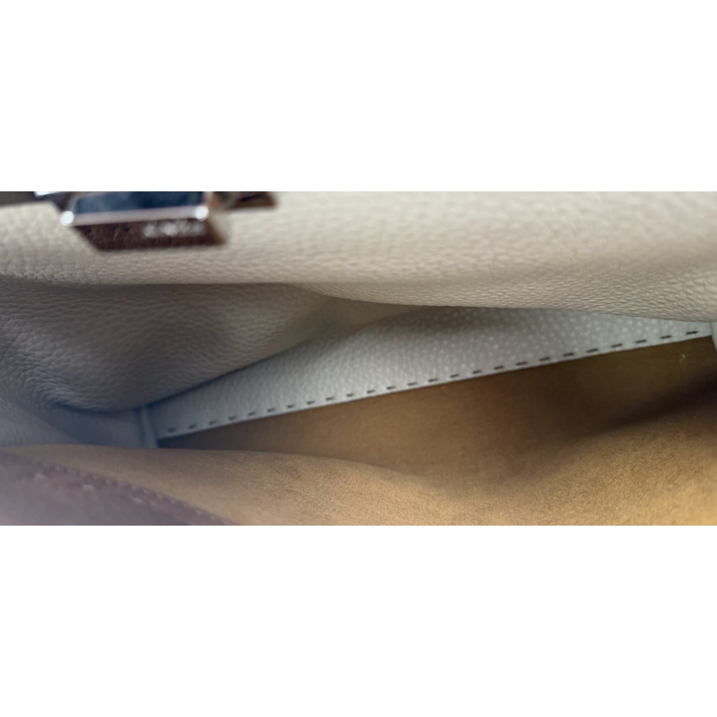 Fendi Selleria Peekaboo Handbag Medium Brown Cuoio Romano Leather B4