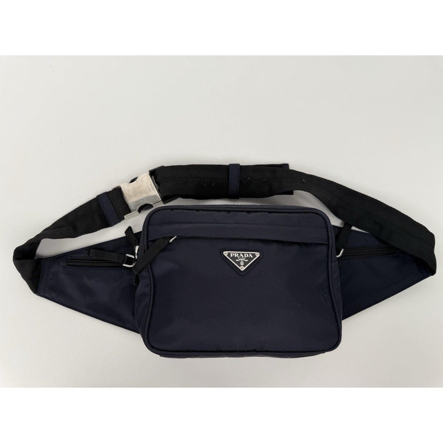 PRADA Re-Nylon Dark Navy Men's Belt Bag
