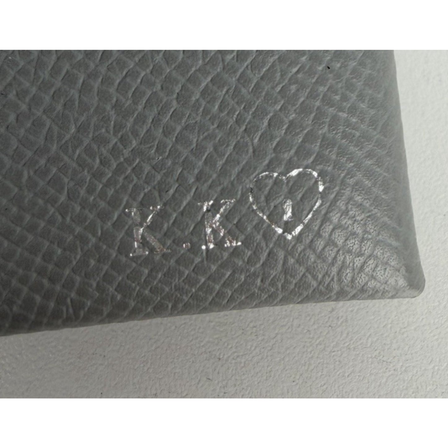 Hermes Calvi Duo Compact Card Holder in Grey Epsom Leather