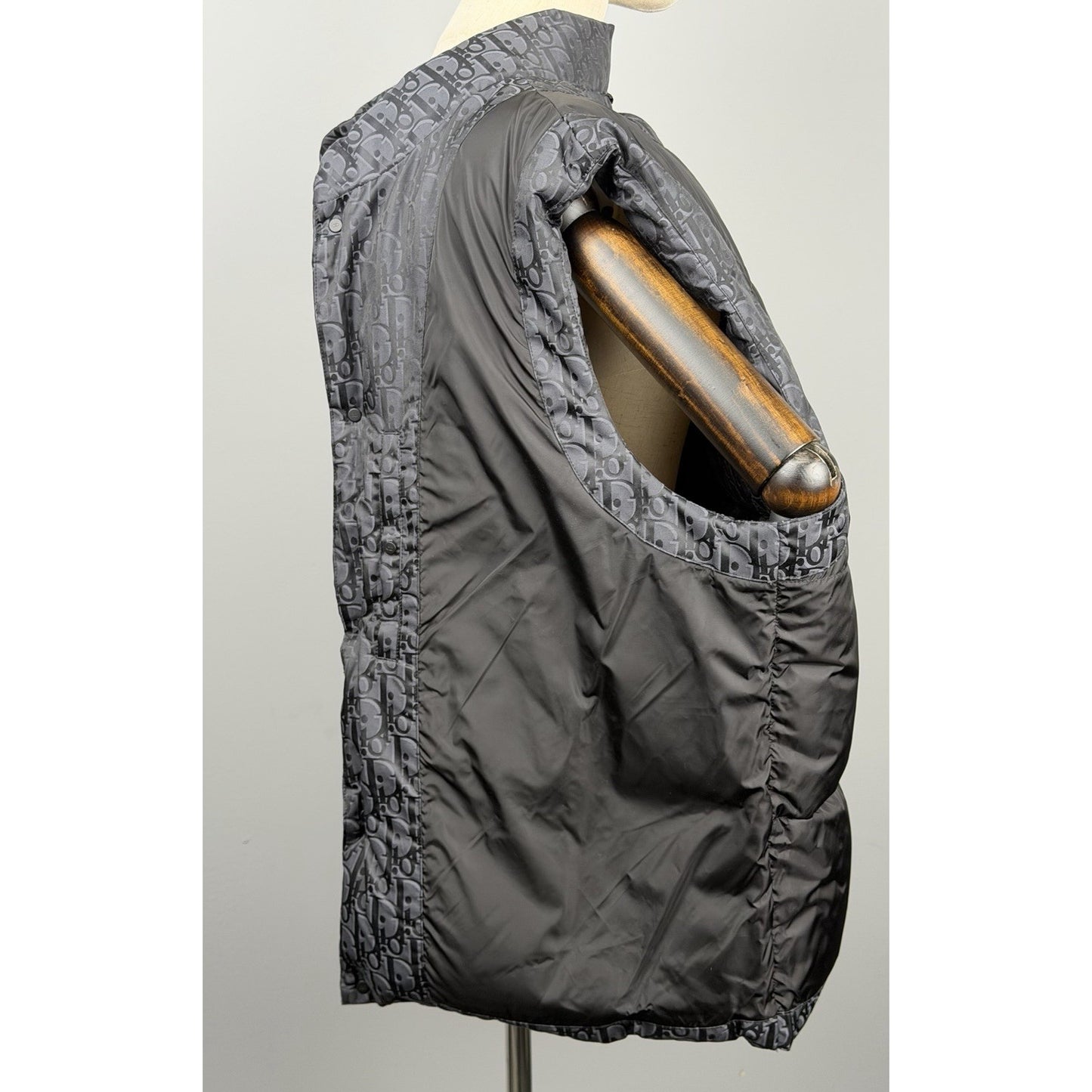 Christian Dior Men Oblique Down Vest Cotton-Blend Jacquard