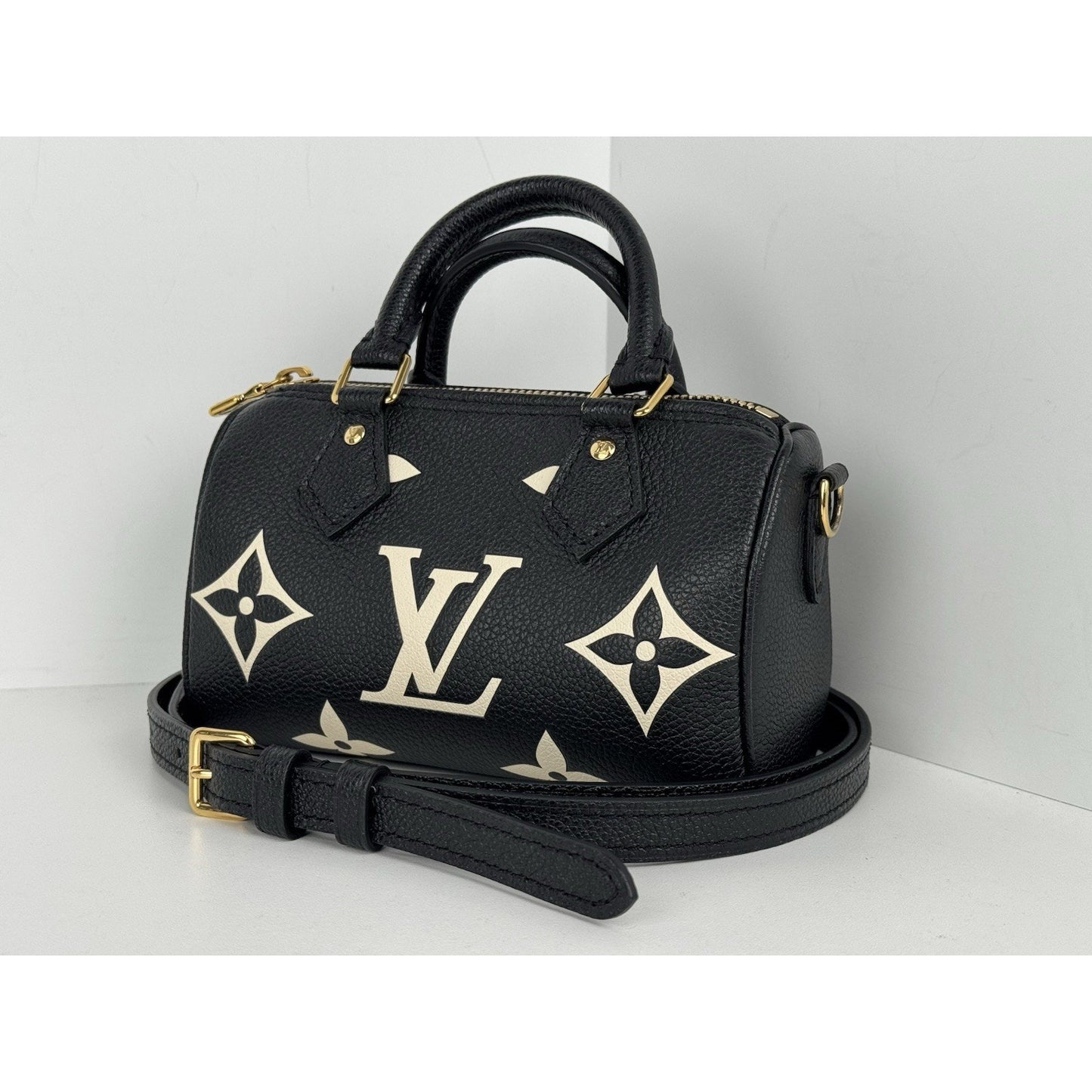 Louis Vuitton Monogram Empreinte Giant Nano Speedy Black R-1